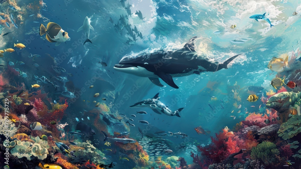 World Ocean art illustration World Ocean art illustration