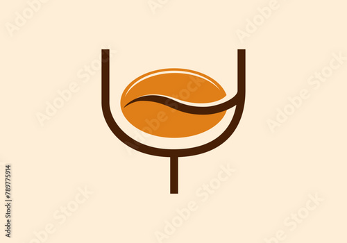 Letter Y Coffee Logo Template. Letter Y coffee shop icon, coffee brand, minimalist, modern letter Y coffee icon