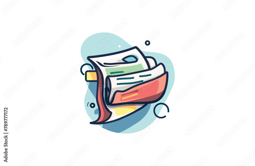 Cute notes Mascot Logo Style Cute notes Mascot Logo Style