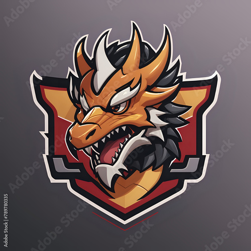 Wallpaper Mural logo iconic dragon, circel logo dragon, chinese dragon tattoo, dragon tattoo design, dragon tattoo style, logo a dragon, dragon head illustration, dragon head vector, icon gaming, logo dragon gaming Torontodigital.ca