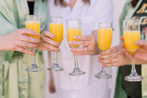 mimosas in the hands