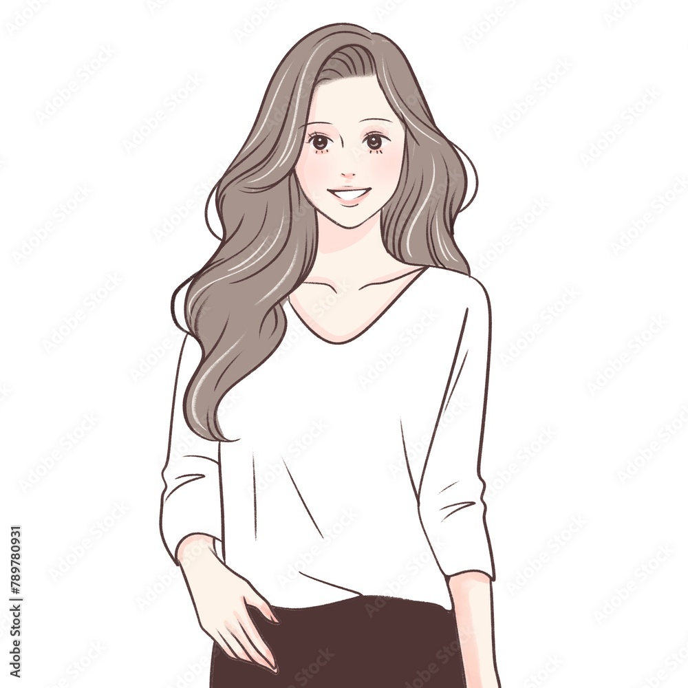 女性・女の子のイラスト素材 女性・女の子のイラスト素材
