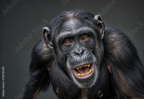 Candid Portrait of the Common Chimpanzee (Pan troglodytes) © ROKA Creative