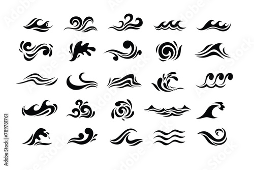 Water splash logo vector icon illustration design