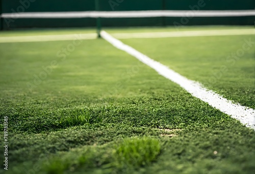 Close-up pista de tenis de hierba photo