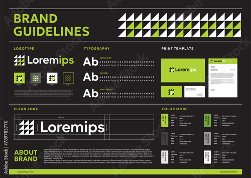 modern corporate identity guidelines poster design