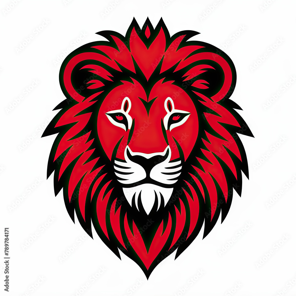 lion icon or lionlogo, liom head mascot, illustration of an lion, lionhead vector, lion head mascot, Logo lion, icon lion, red tiger