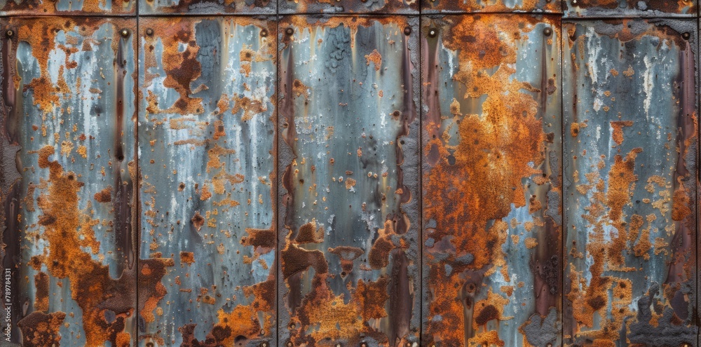 Aged weathered steel backdrop. Industrial texture concept. AI Image Aged weathered steel backdrop. Industrial texture concept. AI Image