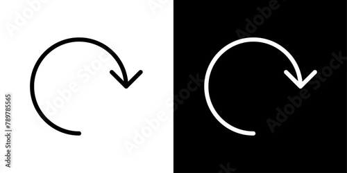 Refresh Arrow Icon Set. Reload and restart button vector symbol. photo