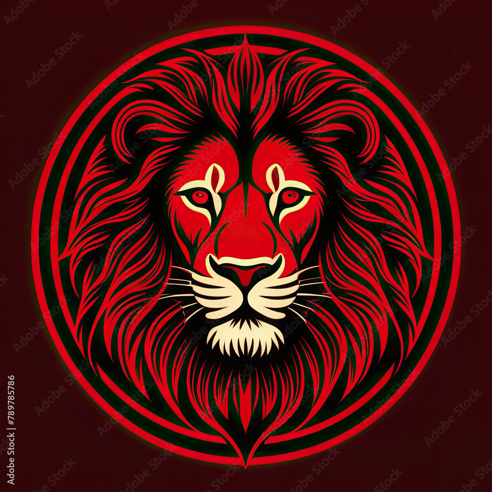 lion icon or lionlogo, liom head mascot, illustration of an lion ...