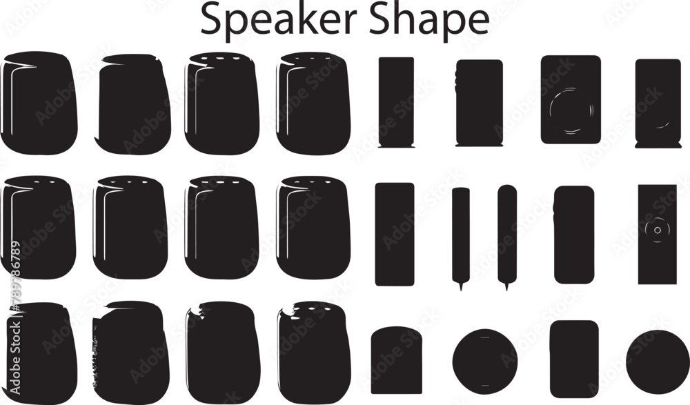 Set of Silhouette Speaker vector collection. Speaker vector Illustration. Set of Silhouette Speaker vector collection. Speaker vector Illustration.