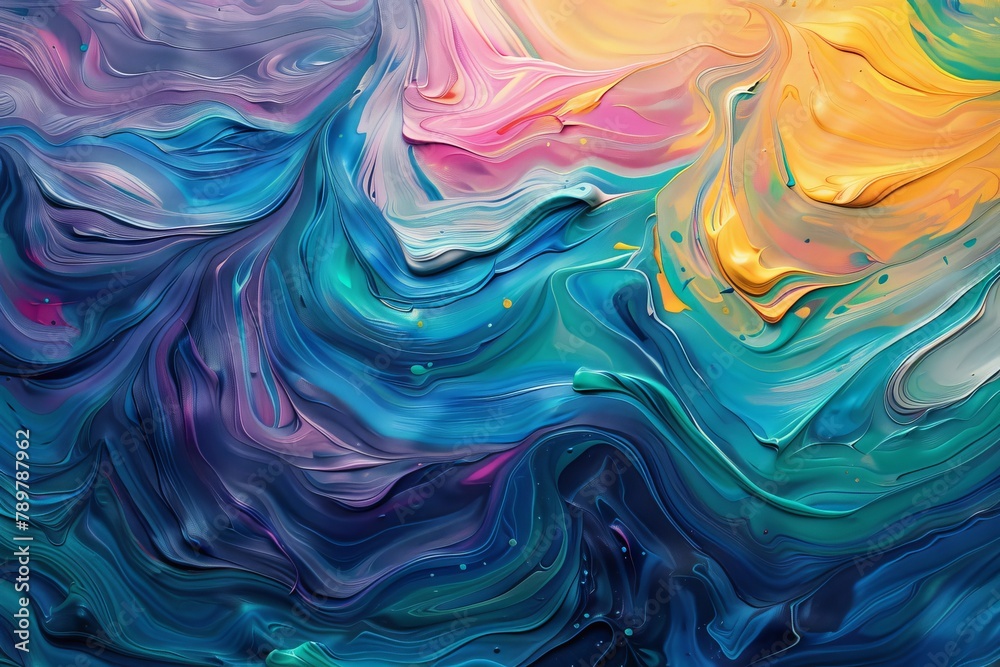 Psychedelic symphony. Abstract waves of vibrant energy Psychedelic symphony. Abstract waves of vibrant energy