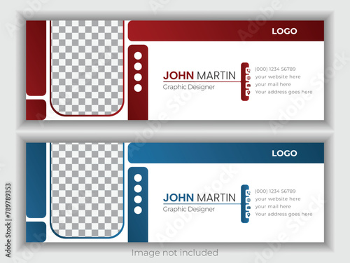 Modern and clean with eye catching email; signature design with two color combo package.