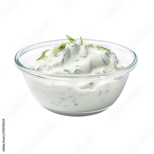 Sweet Blue Cheese Dressing isolated on white background 