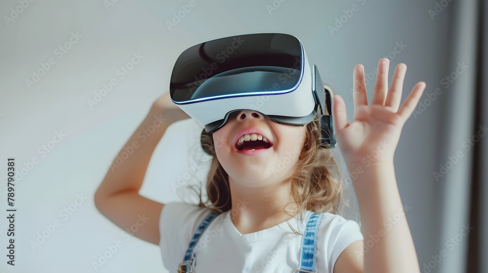 Snapshot of a young woman with vr headset executing finger gestures for touching, zooming and swiping. women embrace virtual reality or metaverse innovation for 3d simulation Snapshot of a young woman with vr headset executing finger gestures for touching, zooming and swiping. women embrace virtual reality or metaverse innovation for 3d simulation