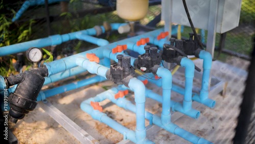 Solar cell water pump system for agriculture.