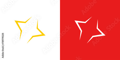 Abstract star logo vector flash shine spark orbital galaxy cosmic
