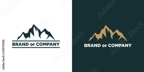 Mountain vector logo outdoor adventure