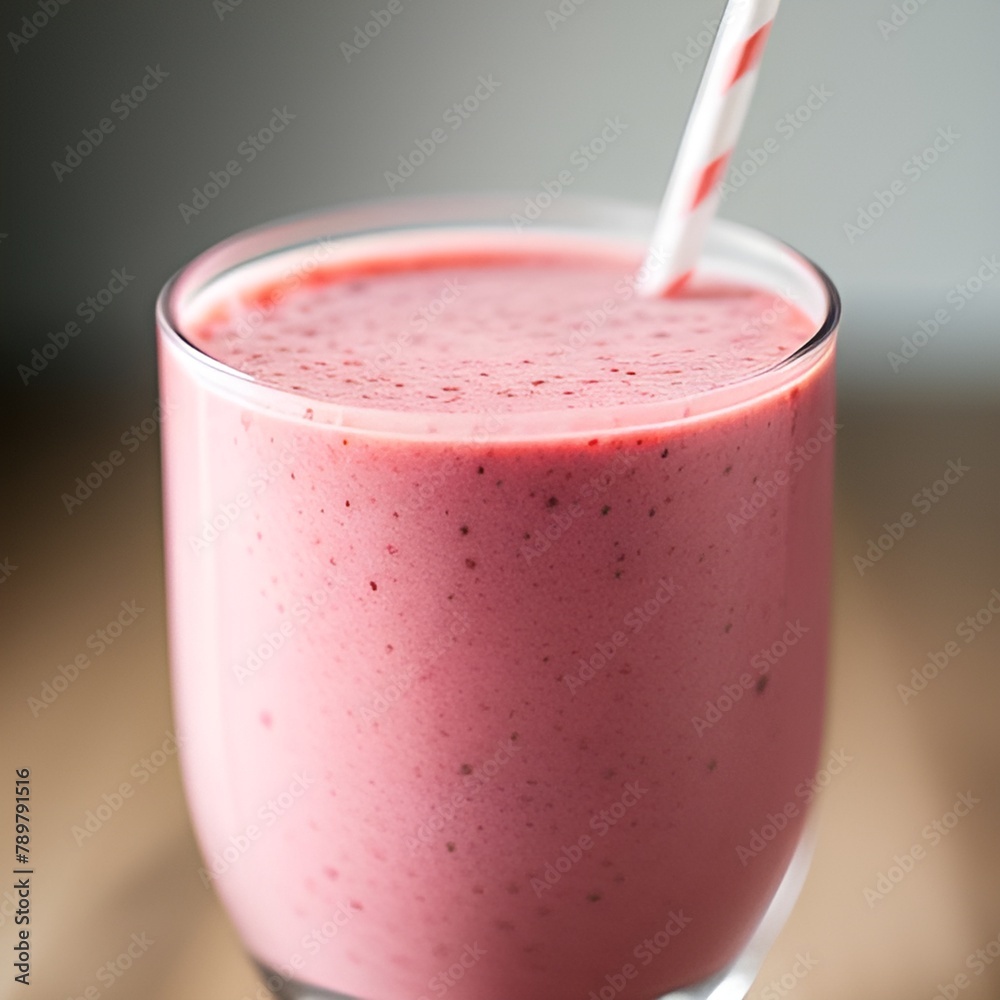 strawberry smoothie in a glass strawberry smoothie in a glass