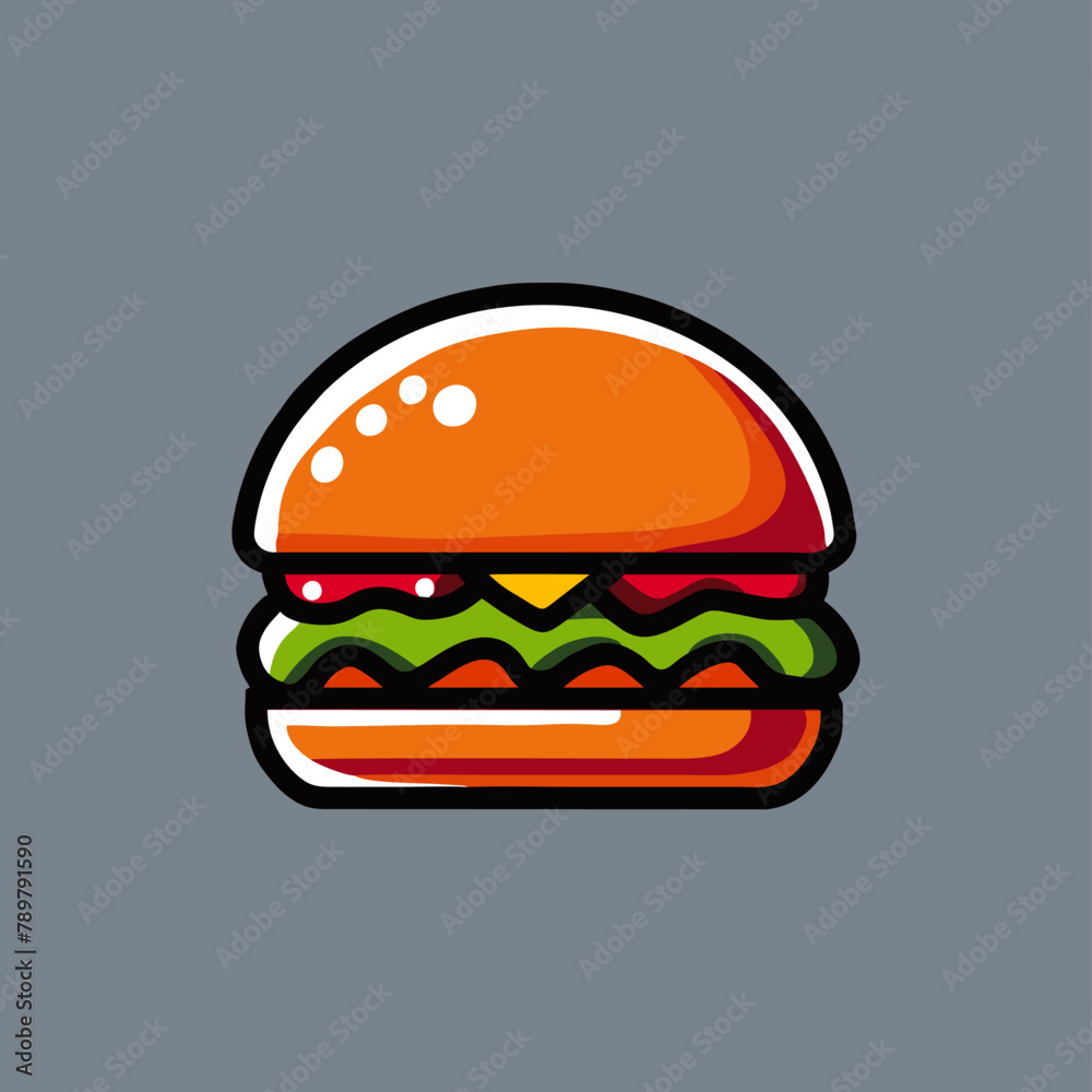 Cute Burger Hamburger Icon.ai Cute Burger Hamburger Icon.ai