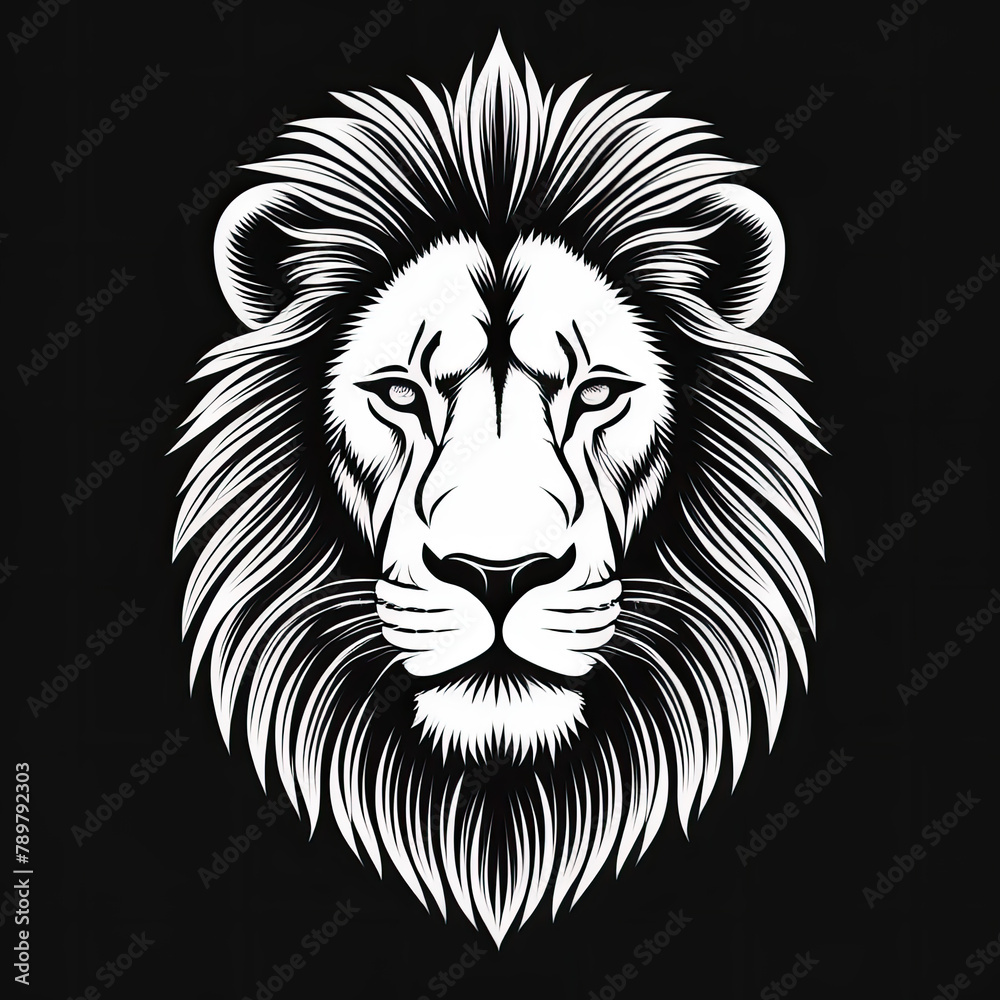 Fototapeta premium lion icon or lion logo, lion head mascot, illustration of an lion, lionhead vector, lion head mascot, Logo lion, icon lion, tiger