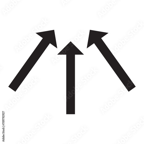 Different 3 black Arrows icons, vector set. Abstract elements for business infographic. Up and down trend. Illustrations for Web or polygraphy Design. vector illustration design elements.