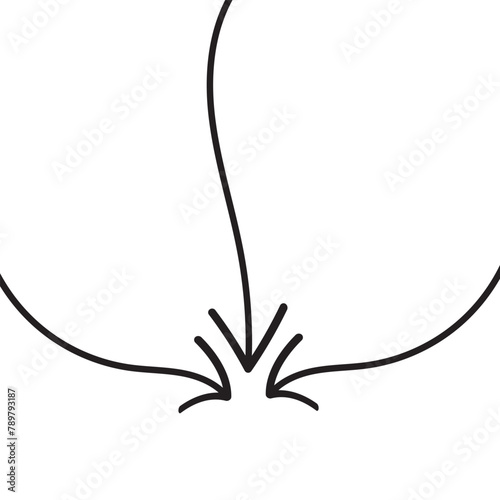 Different 3 black Arrows icons, vector set. Abstract elements for business infographic.  down trend. Illustrations for Web or polygraphy Design. vector illustration design elements.