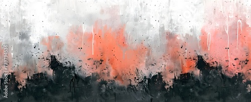 A painting background of smoke and fire with a red and orange hue. The painting is abstract and has a mood of chaos and destruction
