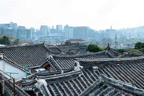 한국 서울 북촌한옥마을 전통건축 기와집 풍경