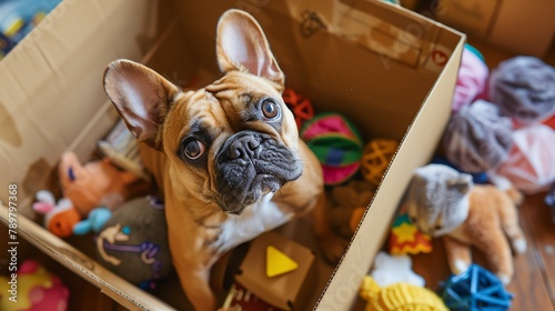 Subscription Boxes for Pets Explore the popularity of subscription boxes tailored to pets, which offer a curated selection of toys, treats, and accessories delivered to pet owners doorsteps on a month photo