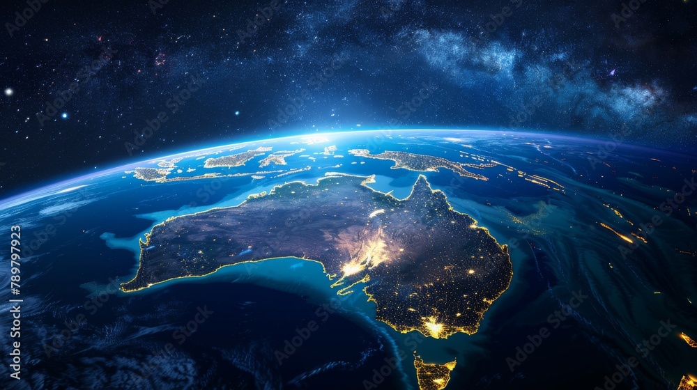 A photo of Australia from space.