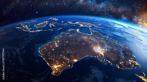A photo of Australia from space. photo