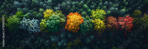 overhead view of A time-lapse sequence capturing the changing seasons in a single location, hyperrealistic travel photography, copy space for writing