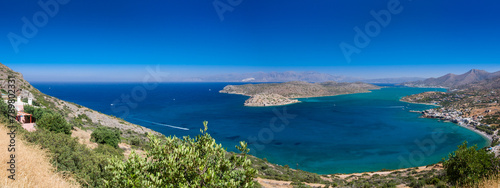 Overlooking Spinalonga island and peninsula from height (Plaka, Crete, Greece) © Mayumi.K.Photography