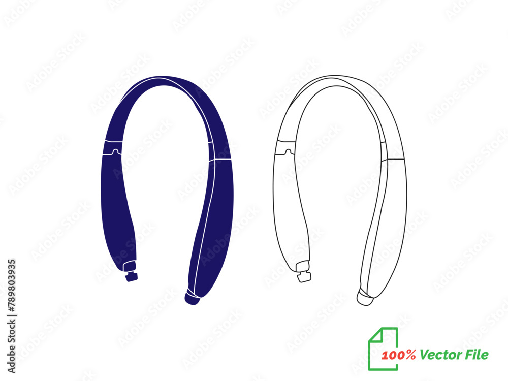 Portable earphones. Isolated vector icon. Headphone continuous single-line outline vector art drawing and simple one-line minimalist design. Air pods icon. Wireless symbol modern simple vector icon. Portable earphones. Isolated vector icon. Headphone continuous single-line outline vector art drawing and simple one-line minimalist design. Air pods icon. Wireless symbol modern simple vector icon.