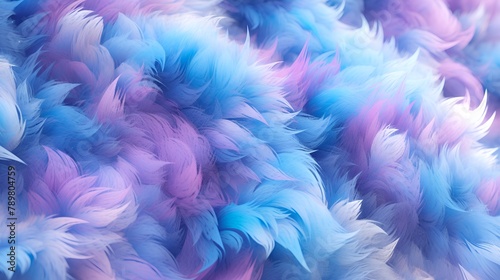 purple and blue furry fabric close up, in the style ofPlush material, octane render,Animal Fur, mink hattexture, luster,animated gifs, manapunk,streakedwavy