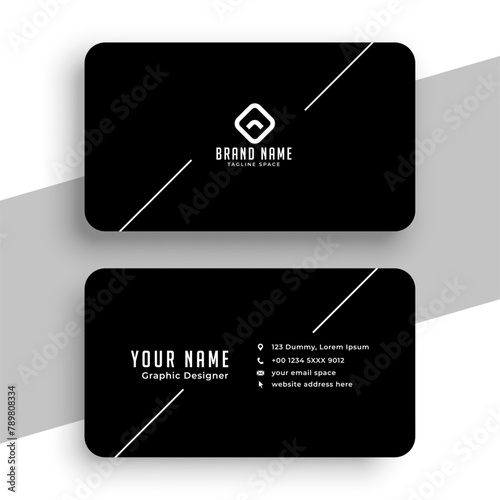 premium business identity card dark template a ready to print design
