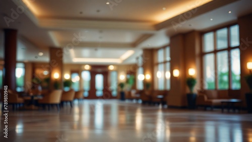 Blurry Ambiance Abstract Interior of Hotel Lobby © Oleks Stock