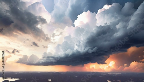 storm clouds timelapse  wallpaper texted Panorama view of overcast sky. Dramatic gray sky and white clouds before rain in rainy season. Cloudy and moody sky. Storm sky. Cloudscape. Gloomy and moody ba