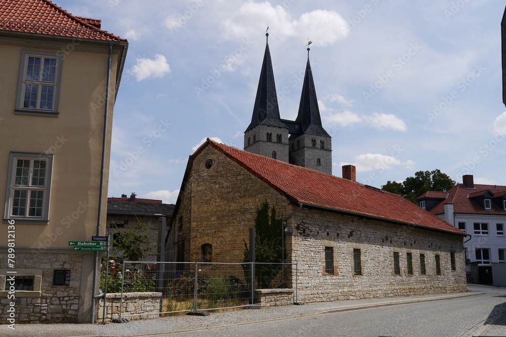 Altstadt von Osterwieck in Sachsen-Anhalt mit Blick zur Stephanikirche