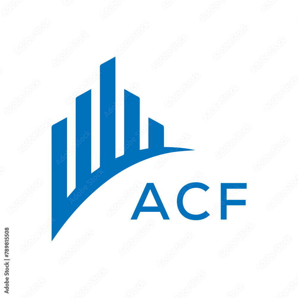 ACF  logo design template vector. ACF Business abstract connection vector logo. ACF icon circle logotype.
