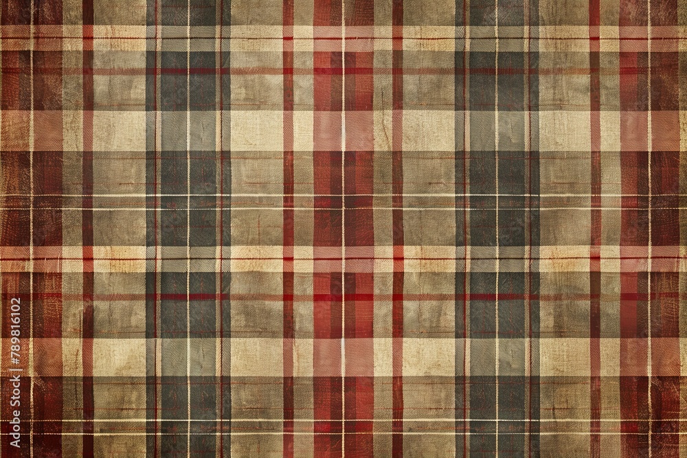 Warm plaid paper texture offering cozy nostalgia. Homely warmth AI Image Warm plaid paper texture offering cozy nostalgia. Homely warmth AI Image