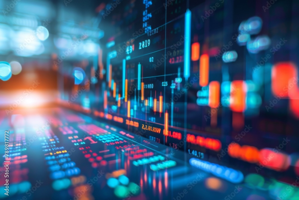 AI algorithm predicting finance market trends from big data