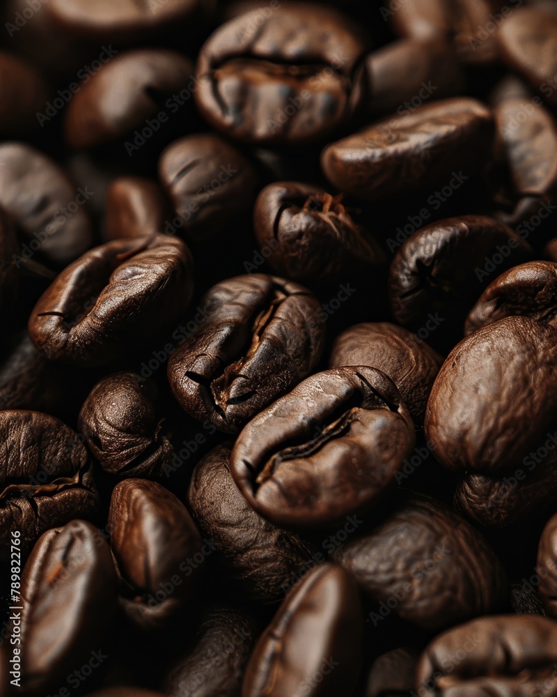 A mound of coffee beans with an ample number in the center atop them A mound of coffee beans with an ample number in the center atop them