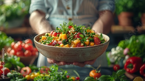  tomatoes, peppers, and lettuce