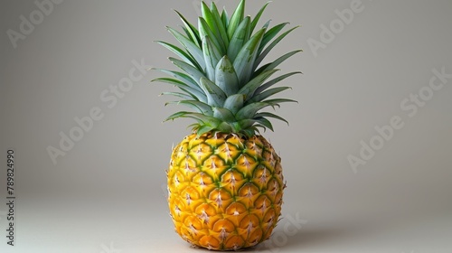  A close-up of a pineapple against a white background