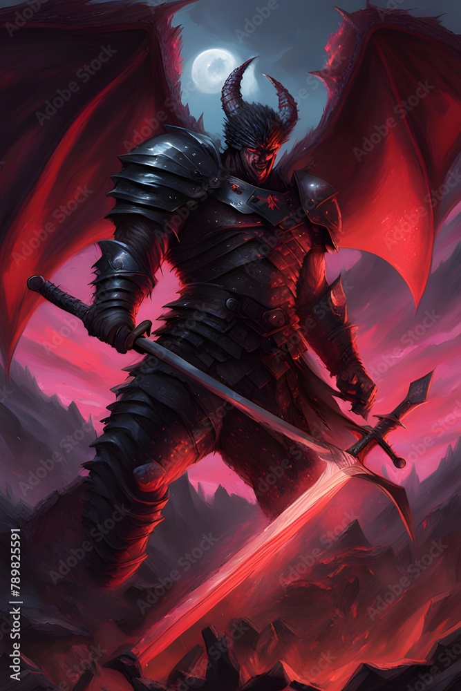 person with sword, A lone traveler stands in the heart of an ancient forest surrounded by a ring of blazing torches.