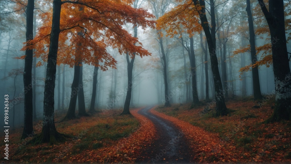 Obraz premium autumn in the forest | tree and nature