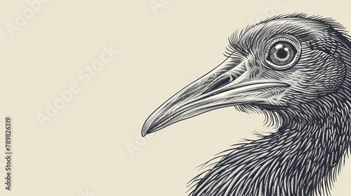  long beak, large, black beak photo