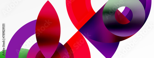 A pattern of red, purple, and green petals forming symmetrical triangles and circles on an electric blue background. Closeup of an automotive wheel system design with magenta accents